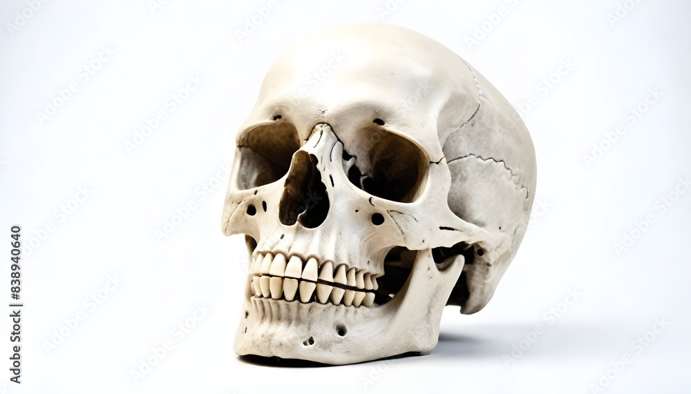 Skeleton isolated on white Background Generative Ai Skeleton isolated on white Background Generative Ai