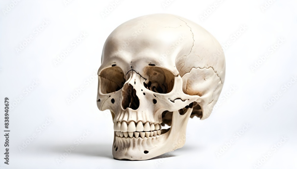 Skeleton isolated on white Background Generative Ai Skeleton isolated on white Background Generative Ai