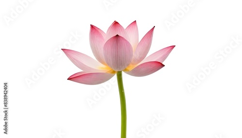 Lotus flower isolated on white Background Generative Ai 