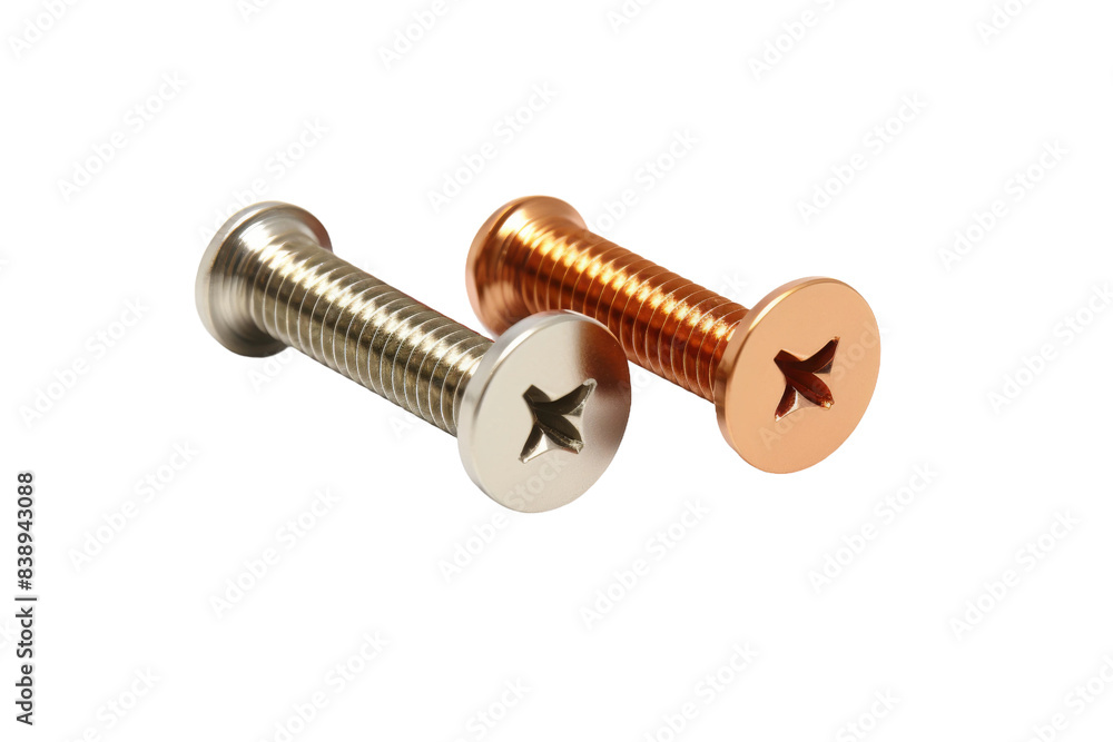Dance of the Duality: Two Spirited Screws on a White or Clear Surface PNG Transparent Background.. Dance of the Duality: Two Spirited Screws on a White or Clear Surface PNG Transparent Background..