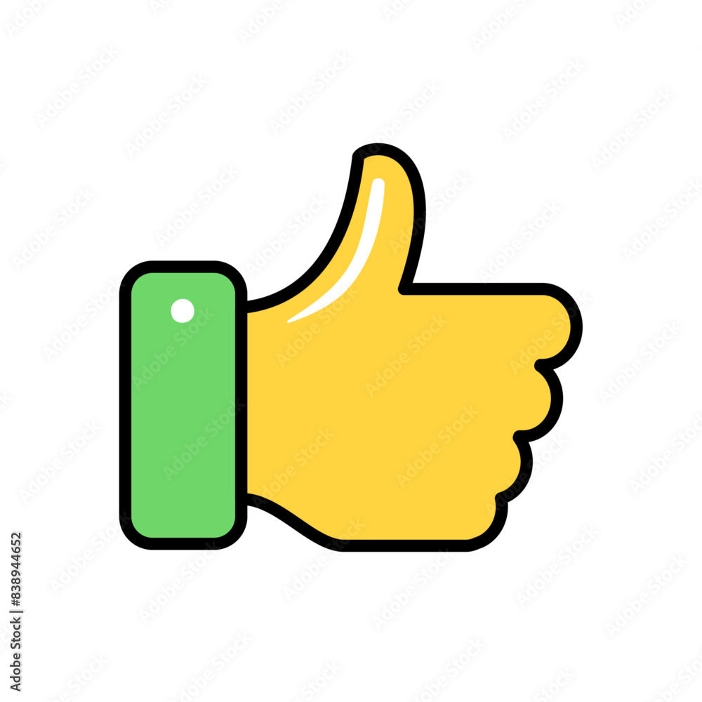 Thumb up like on white background Thumb up like on white background