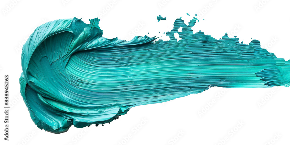 Detailed close-up of a smudge of blue paint, showcasing texture and color variation, isolated on white background or PNG Detailed close-up of a smudge of blue paint, showcasing texture and color variation, isolated on white background or PNG