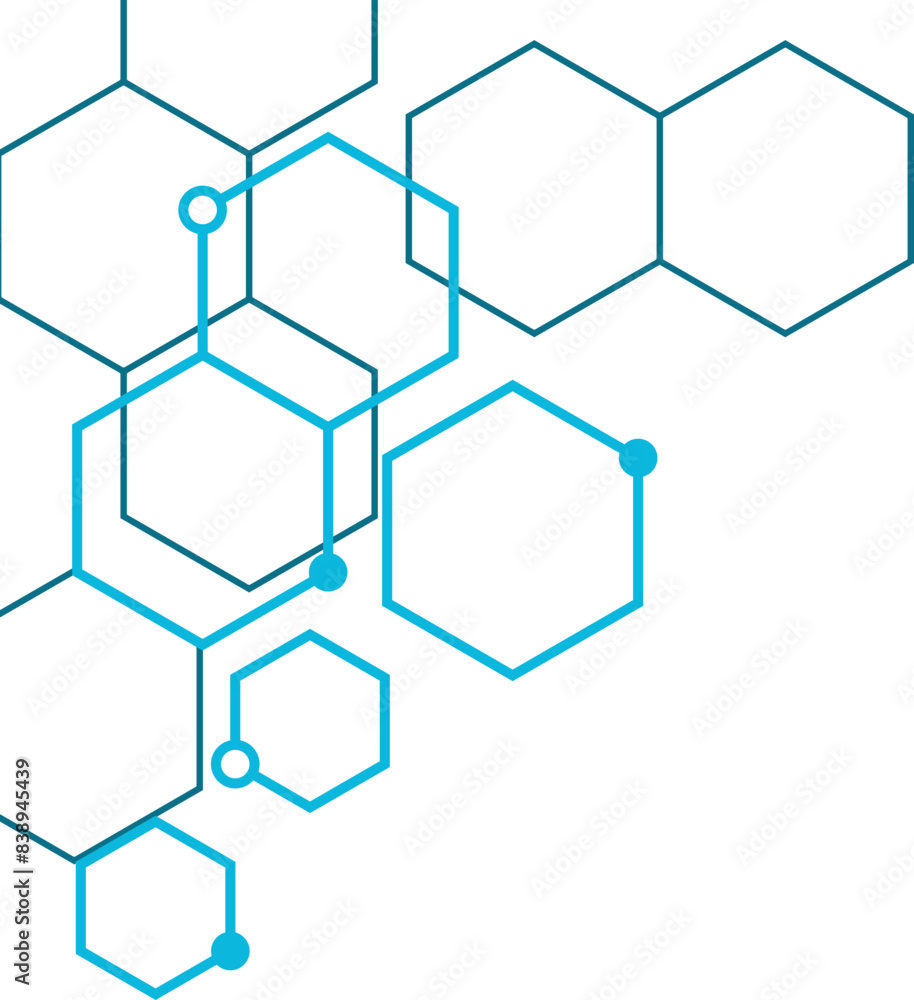Hexagon Outline Corner Element Hexagon Outline Corner Element