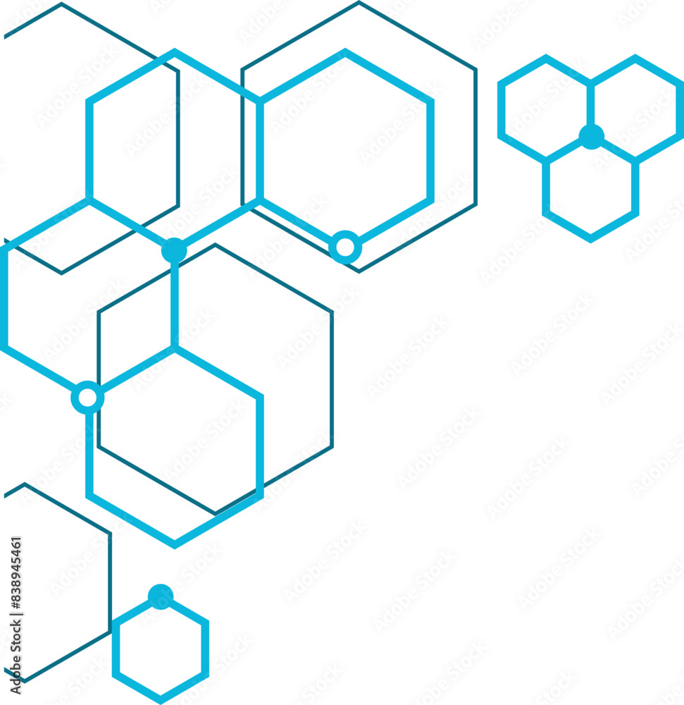 Hexagon Outline Corner Element Hexagon Outline Corner Element
