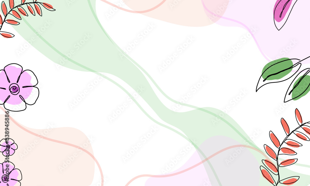 Obraz premium Hand drawn flat design abstract doodle background