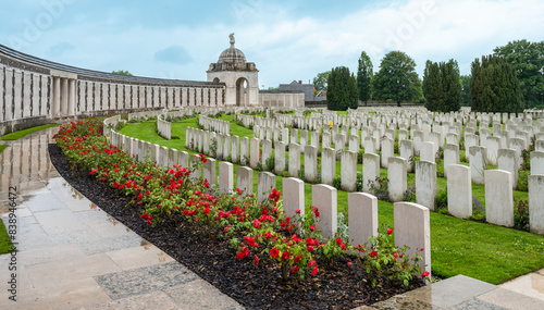 Vászonkép Tyne Cot World War One Cemetery near Ypres in Belgium.