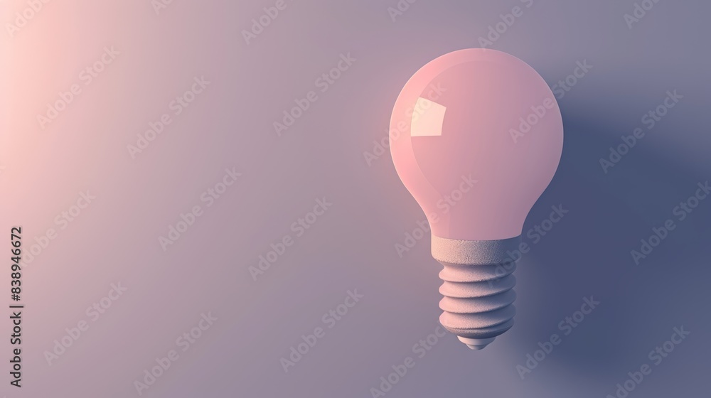Retro-themed blank light bulb with shadow on gray background, highlighting vintage design with pastel colors and textured shadows, 3D rendering for a nostalgic feel Retro-themed blank light bulb with shadow on gray background, highlighting vintage design with pastel colors and textured shadows, 3D rendering for a nostalgic feel