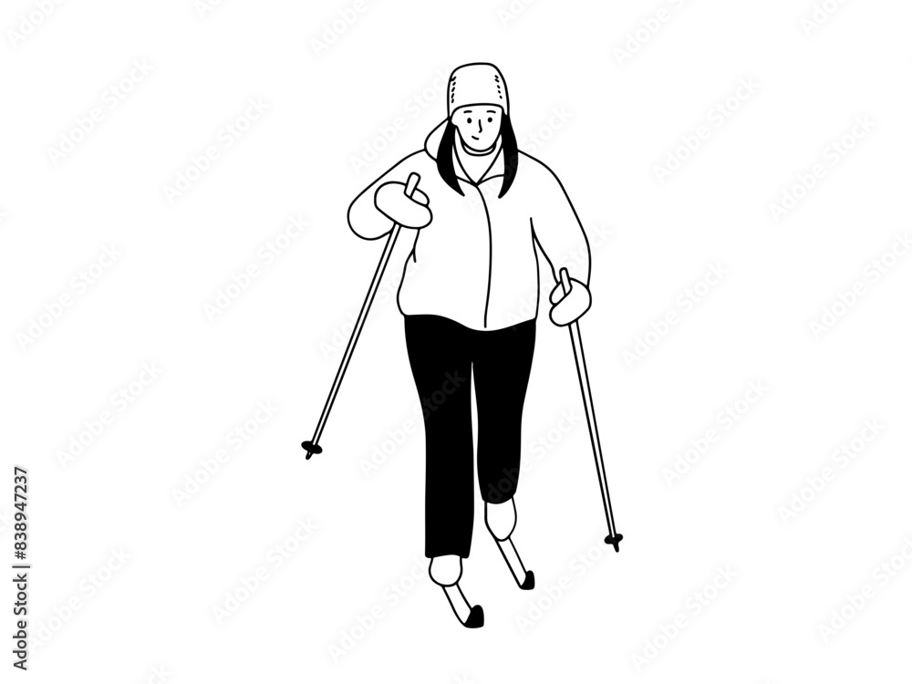 Woman skiing Woman skiing