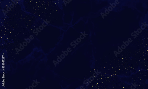 Realistic dark blue glitter background