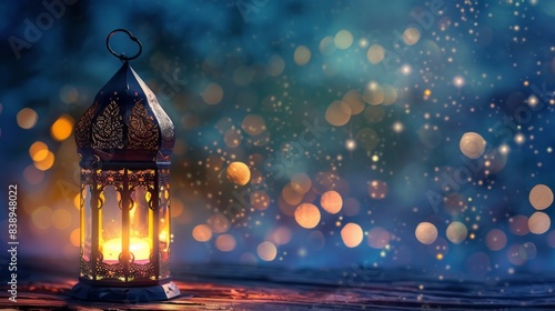 Ramadan laterns background illustration generated by ai