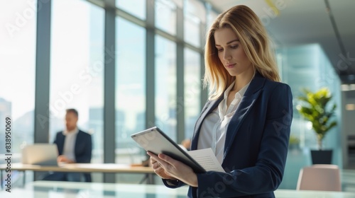 The businesswoman with tablet Free Download The businesswoman with tablet - GFXLoad