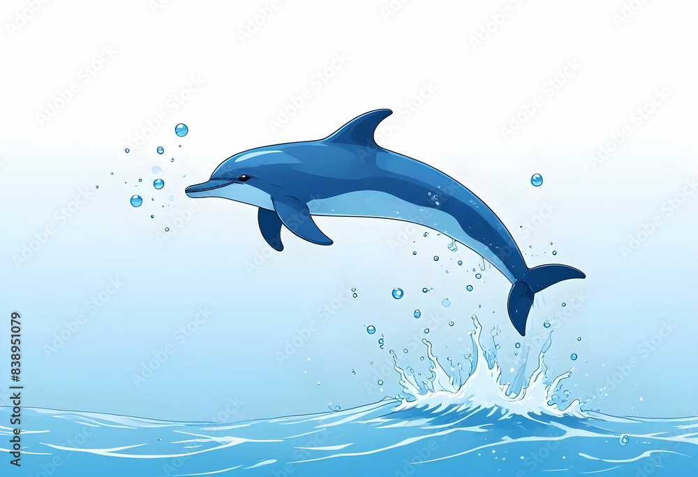 Fototapeta premium dolphin jumping out of water