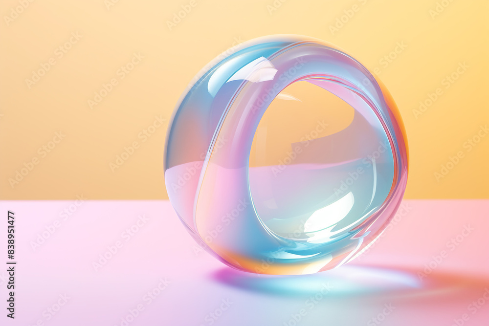 glass sphere with a colorful rainbow gradient, soft blurred light and shadows, product design, copy space glass sphere with a colorful rainbow gradient, soft blurred light and shadows, product design, copy space