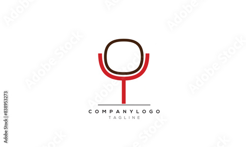 Alphabet letters Initials logo YO AND OY