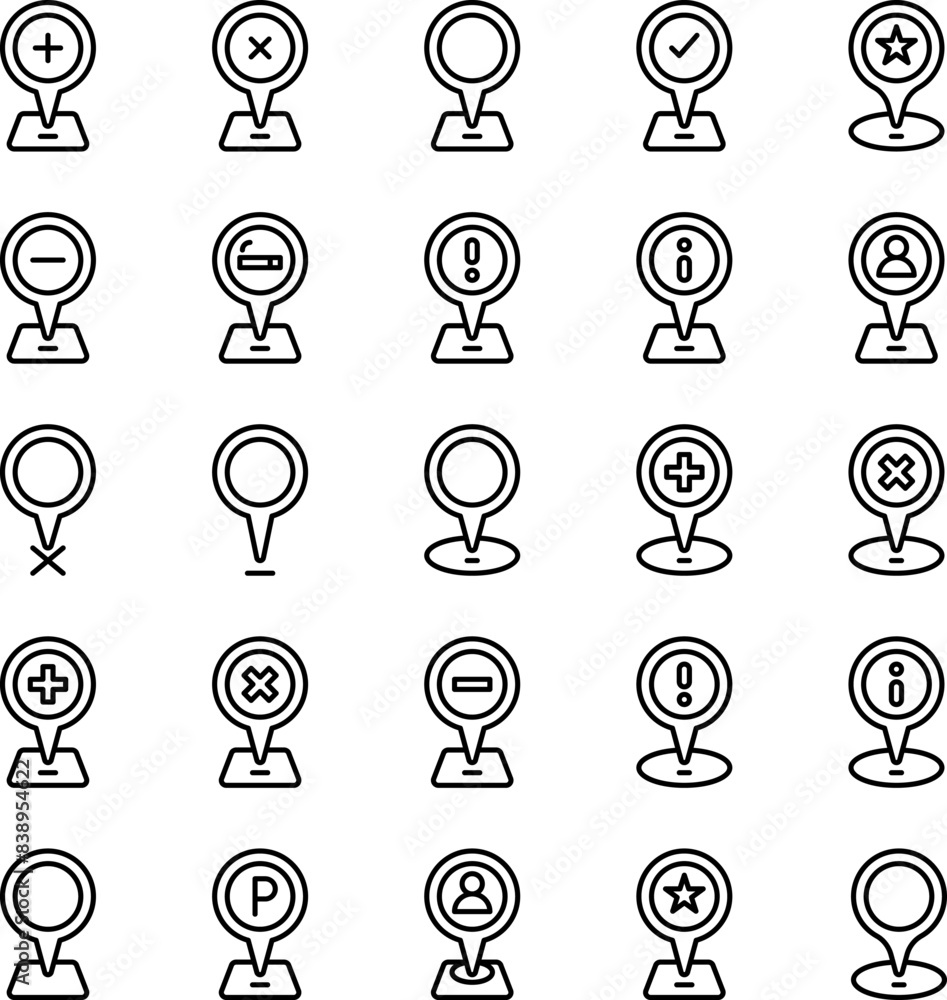 map pin location icons. Map pin place marker set map pin location icons. Map pin place marker set