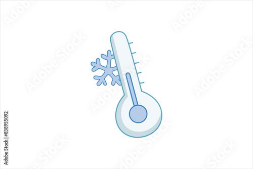 Thermometer Weather Flat Sticker Design