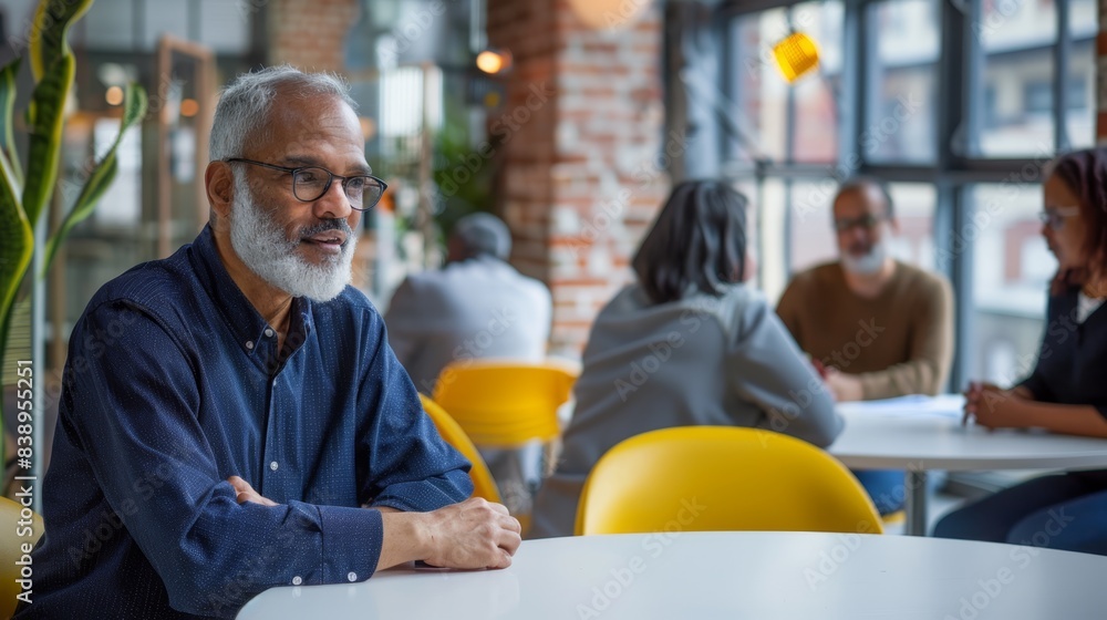 The elder man at table The elder man at table