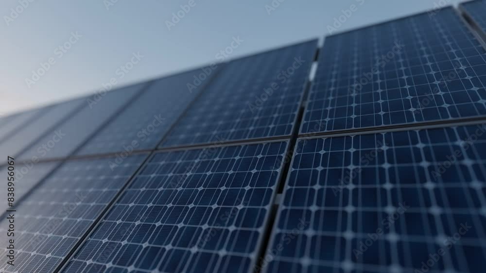 Solar Panel Energy Harnessing at Sunset background Solar Panel Energy Harnessing at Sunset background