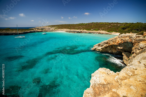 Cala Varques, a virgin cove in the municipality of Manacor, Mallorca, Spain