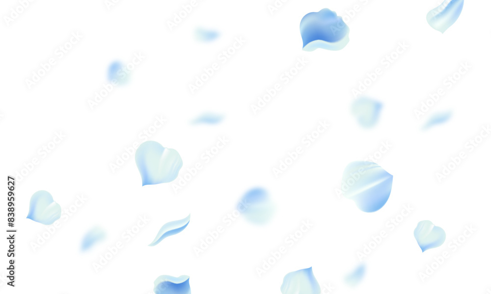 Sakura flying petals on white background design Sakura flying petals on white background design