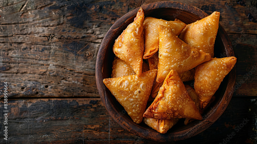 Delicious golden-brown fried samosas Delicious golden-brown fried samosas