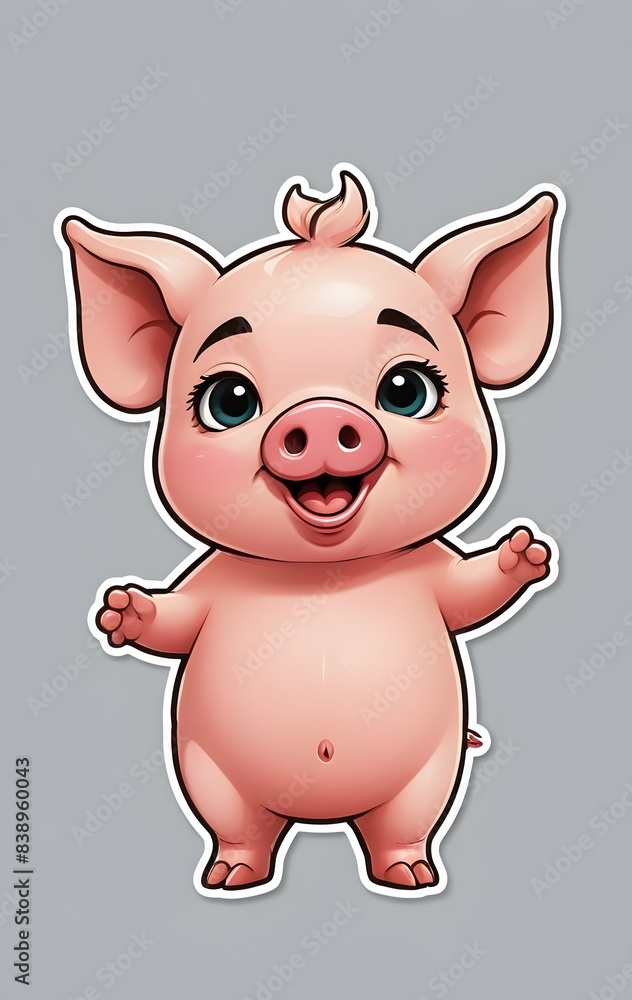 cartoon pig with a crown on his head cartoon pig with a crown on his head