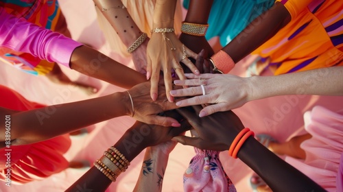 Wallpaper Mural The united group hands Torontodigital.ca