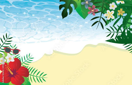 夏　南国　海　背景