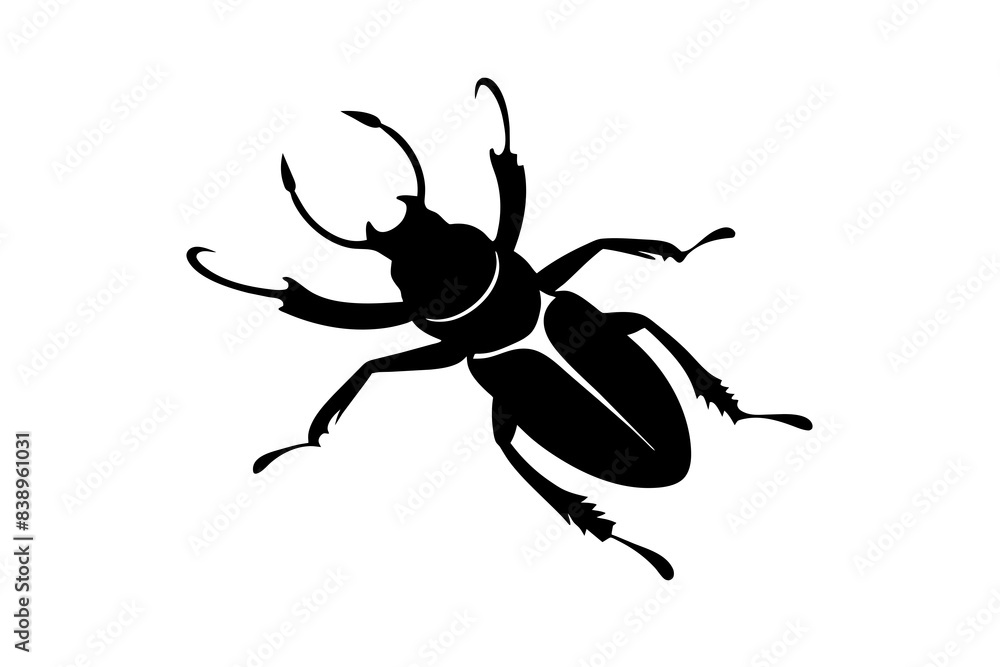 bombardier beetle silhouette vector illustration bombardier beetle silhouette vector illustration