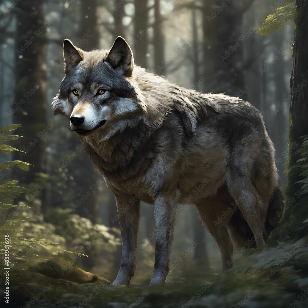 Fototapeta premium gray wolf lupus