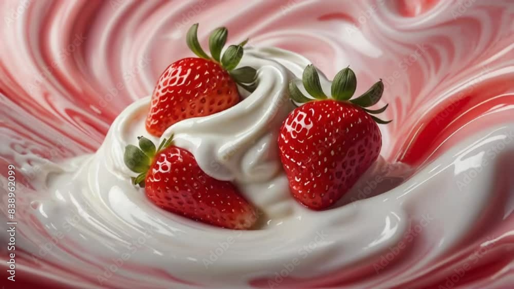 Delicious yogurt with strawberries texture Delicious yogurt with strawberries texture