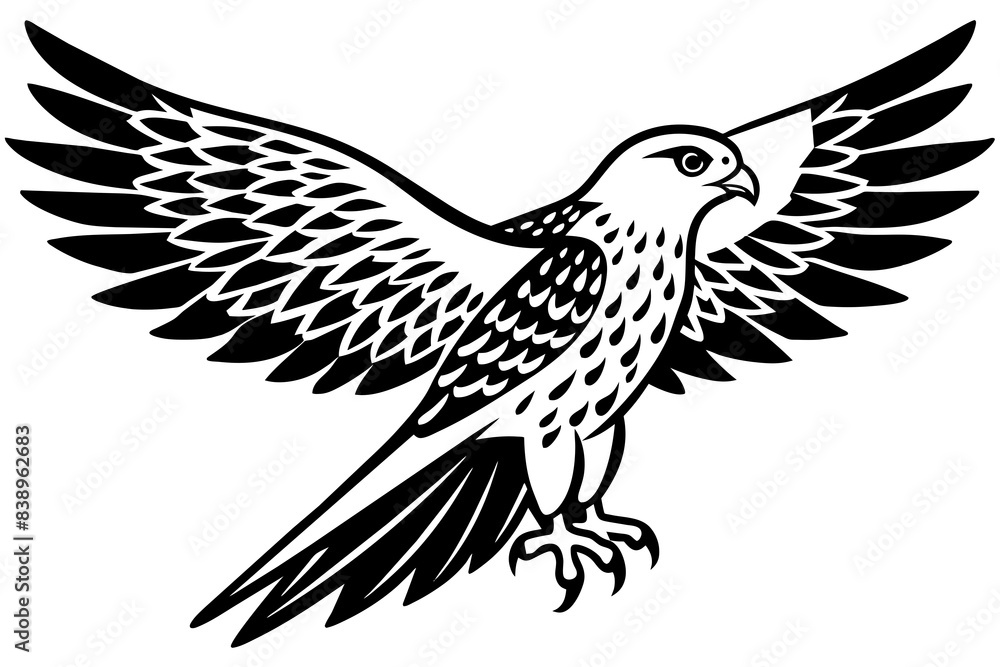 falcon bird silhouette vector illustration falcon bird silhouette vector illustration
