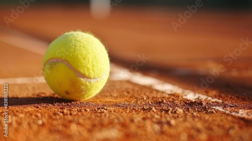 Tennis ball sport object background illustration generated by ai