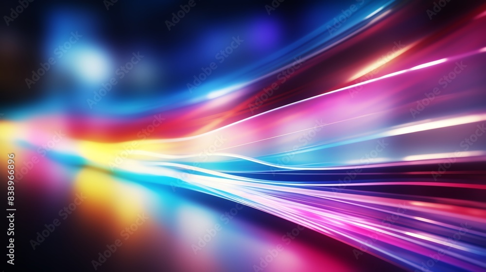 Multicolored vertical light trails with bokeh, blue, pink, and yellow hues, vibrant and dynamic, abstract background Multicolored vertical light trails with bokeh, blue, pink, and yellow hues, vibrant and dynamic, abstract background