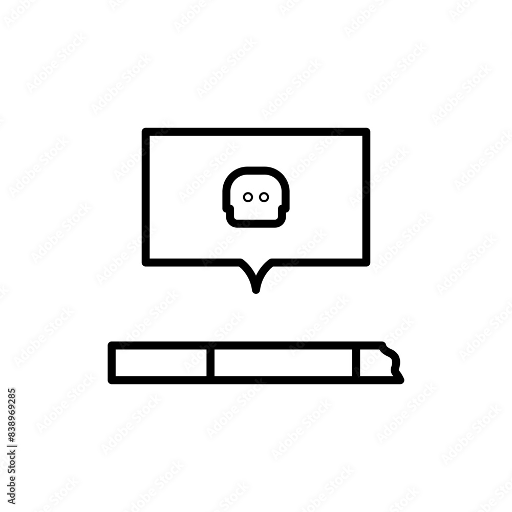 quit smoking line icon quit smoking line icon