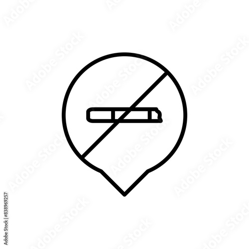 no tobacco day line icon