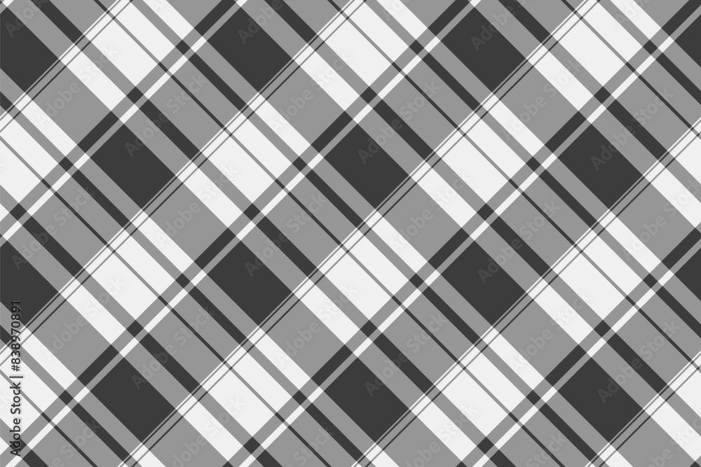Lined plaid textile fabric, cover pattern vector texture. Xmas seamless background check tartan in vintage gray and white colors. Lined plaid textile fabric, cover pattern vector texture. Xmas seamless background check tartan in vintage gray and white colors.