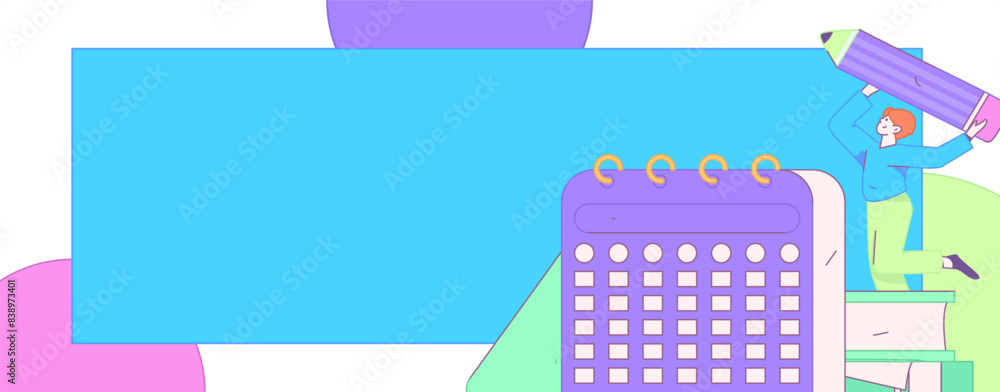 Fototapeta premium Check-in character flat vector concept operation hand-drawn illustration 