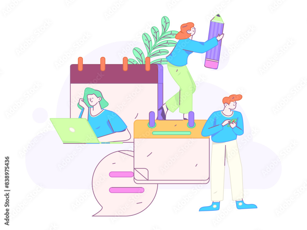 Check-in character flat vector concept operation hand-drawn illustration
Check-in character flat vector concept operation hand-drawn illustration