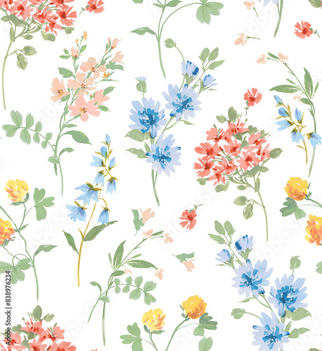 seamless pattern with flowers