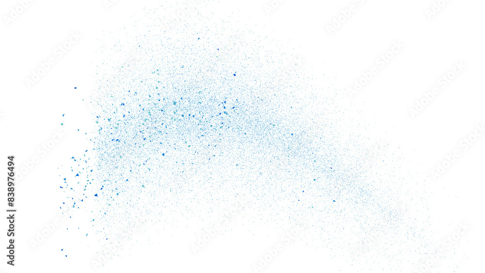 custom made wallpaper toronto digital飛び散る粒子、粉、砂：青、背景透過