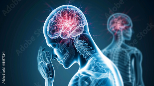 MS patients experience neurological disorder due to their condition. Concept Multiple Sclerosis, Neurological Disorder, Symptoms, Treatment Options, Disease Progression