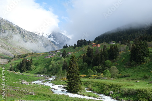 Elevit Plateau in Rize. This plateau . Kackar Mountains region. Rize, Turkey. photo