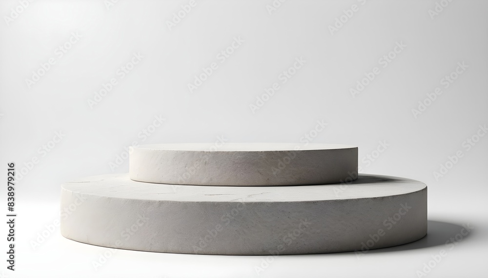 Stone podium product isolated on white Stone podium product isolated on white