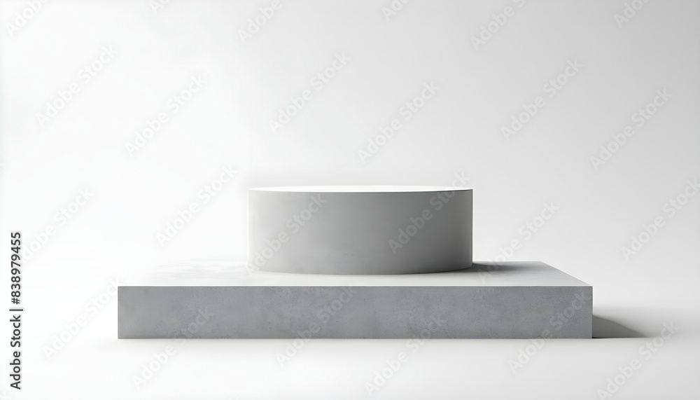 Stone podium product isolated on white Stone podium product isolated on white