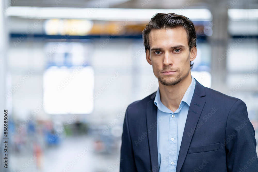 Portrait of confident businessman in a factory Portrait of confident businessman in a factory