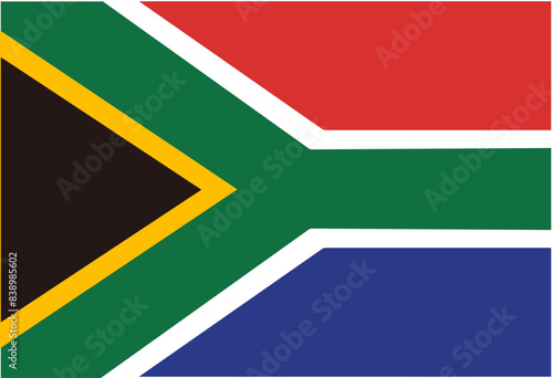 Quadro su tela South African flag illustrator country flags