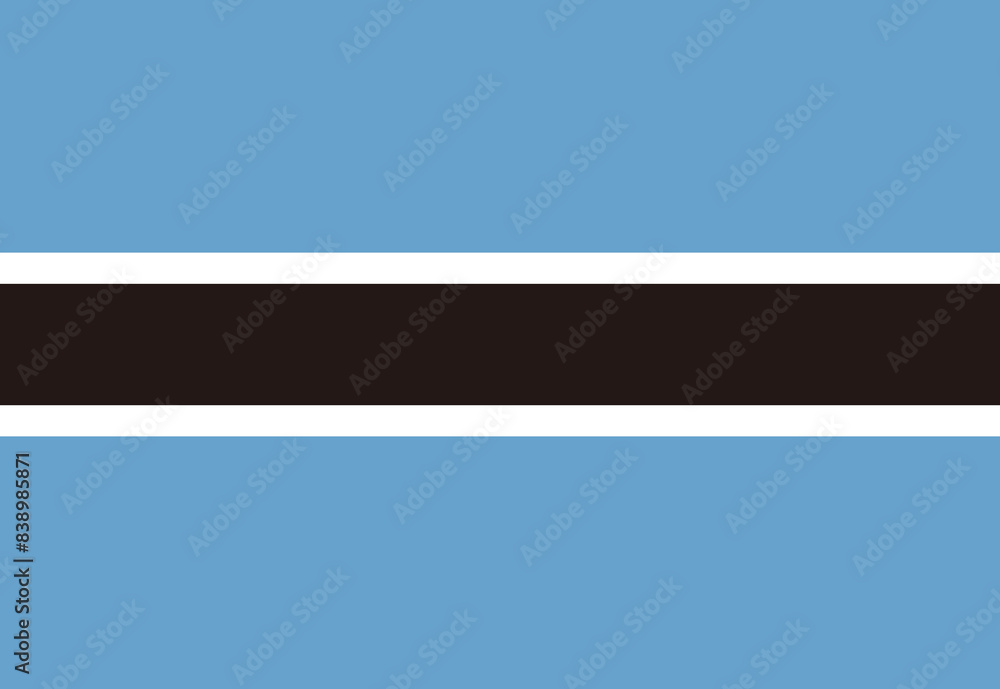 Naklejka premium Botswana flag illustrator country flags