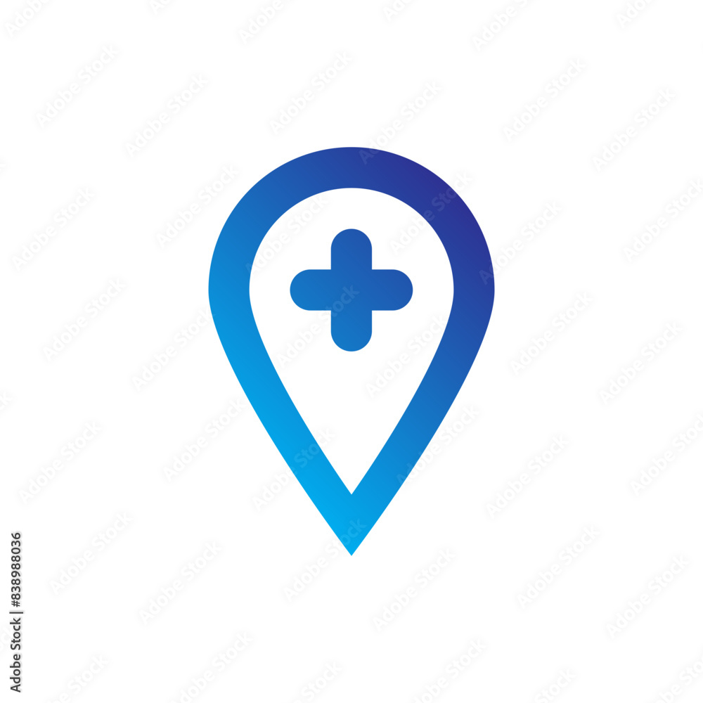 Transport and Map Gradient Blue icon Transport and Map Gradient Blue icon
