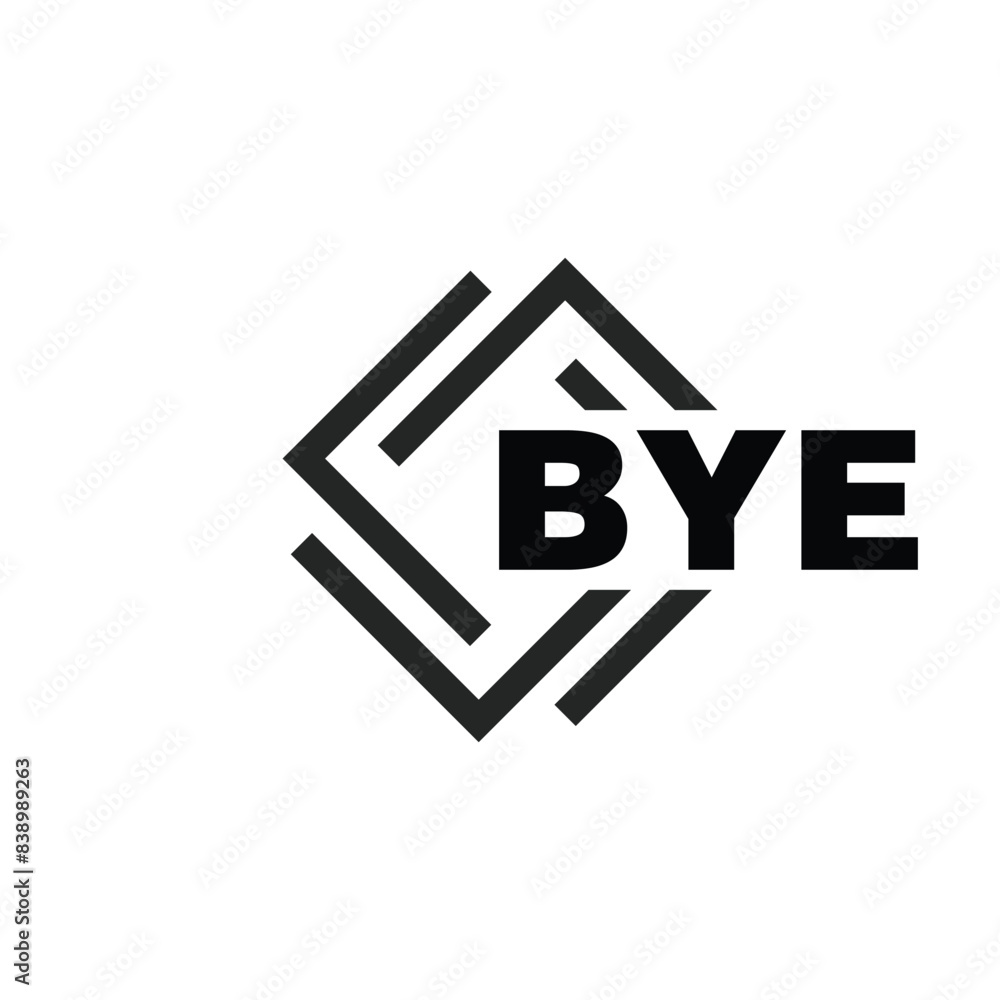 BYE letter logo design on white background. BYE logo. BYE creative initials letter Monogram logo icon concept. BYE letter design BYE letter logo design on white background. BYE logo. BYE creative initials letter Monogram logo icon concept. BYE letter design